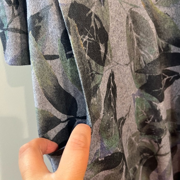 Coldwater Creek Multi Colored Leaf Print Dress Women’s Petite Medium - Picture 2 of 5